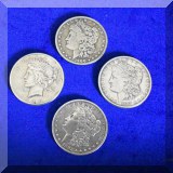 C07. Silver dollars.